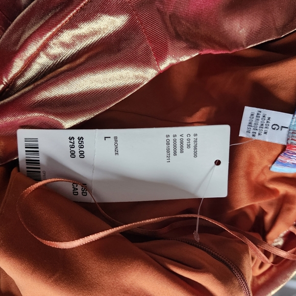 NWT Urban Outfitters Disco Metallic Mini Dress - Picture 6 of 6